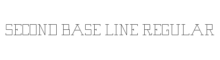 Second Base Line Regular  Free Fonts Download