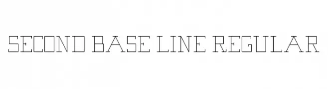 Second Base Line Regular  नि: शुल्क फ़ॉन्ट्स डाउनलोड