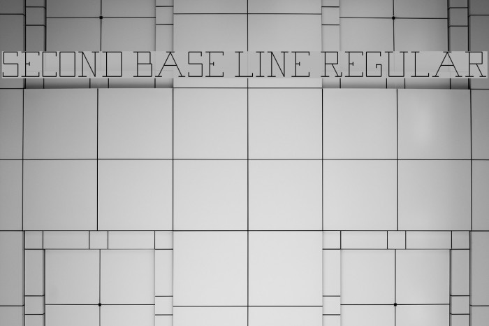 Second Base Line Regular Font examples