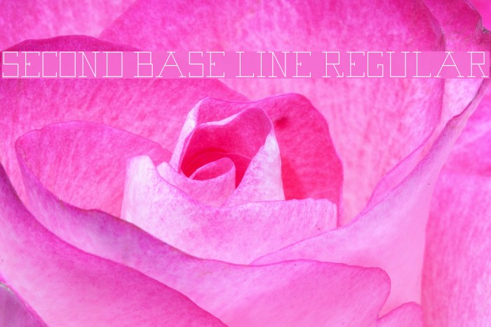 Second Base Line Regular Font examples