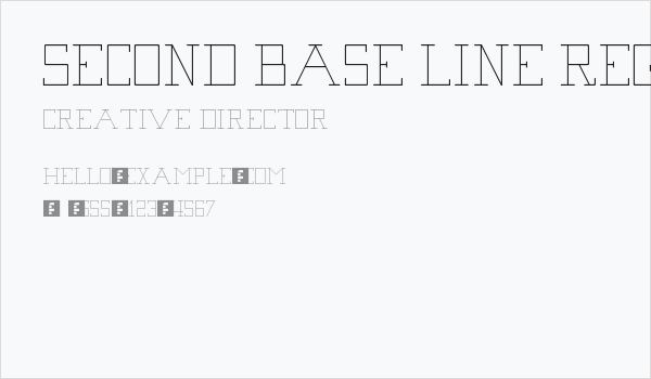Second Base Line Regular Business Card