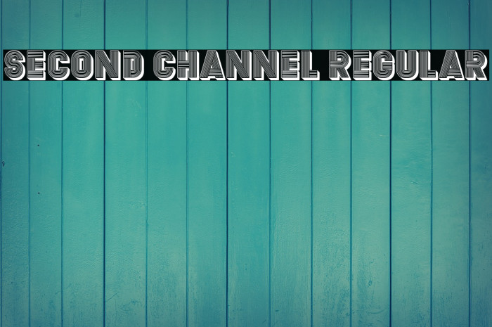 Second Channel Regular Font examples