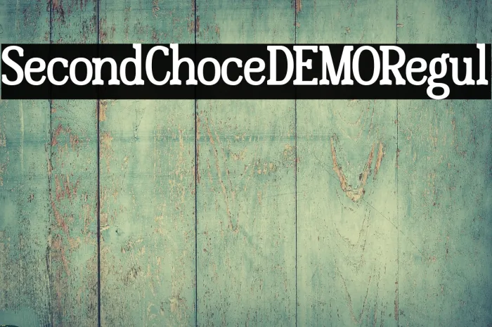 Second Choice DEMO Regular Example 3