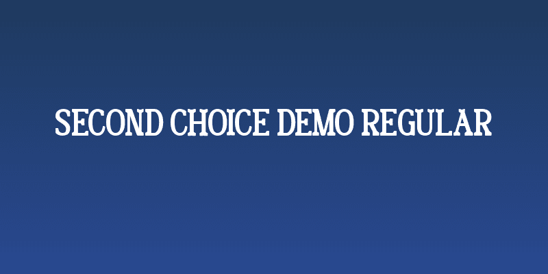 Second Choice DEMO Regular Social Header
