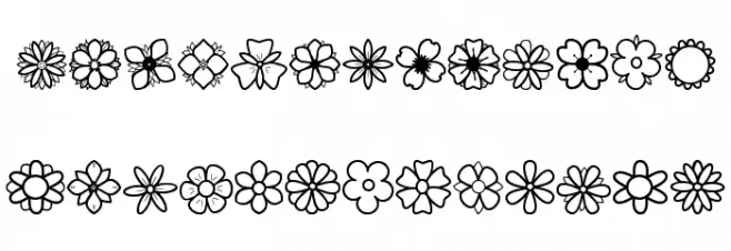 Second Flowers St Schriftart Groß