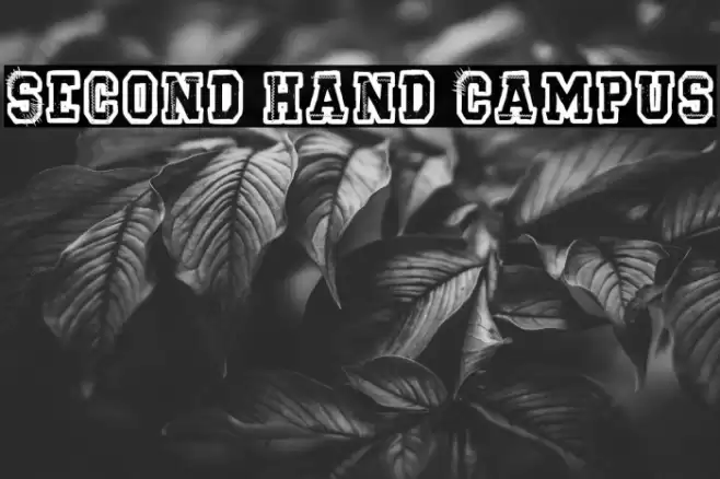 Second Hand Campus Font examples