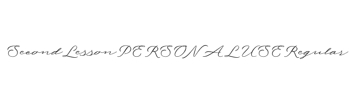 Second Lesson PERSONAL USE Regular  नि: शुल्क फ़ॉन्ट्स डाउनलोड