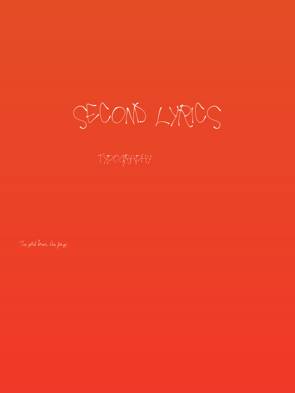 Second Lyrics Poster