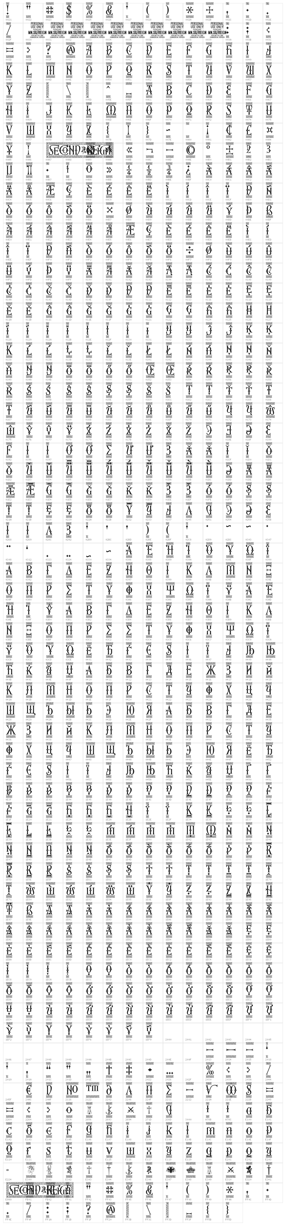 Second Reign PERSONAL USE ONLY Border Character Map