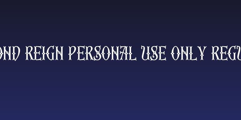 Second Reign PERSONAL USE ONLY Regular Social Header