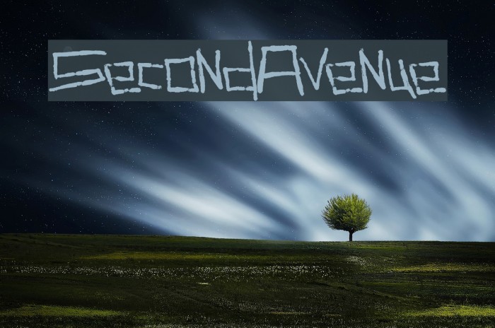 SecondAvenue Font examples