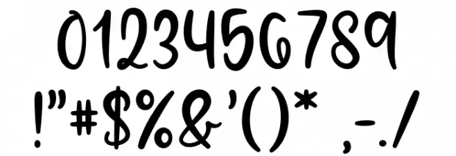SecondOfMarch Demo フォント その他の文字