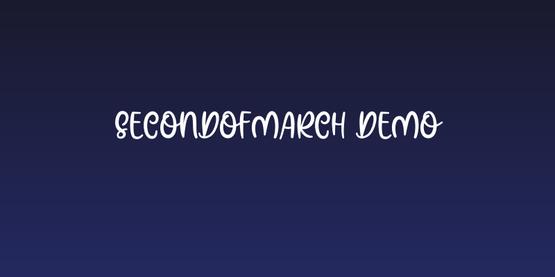 SecondOfMarch Demo Social Header