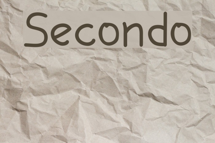 Secondo Font examples
