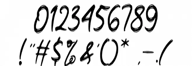 Seconds Font OTHER CHARS