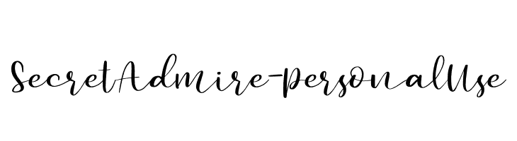 Secret Admire - Personal Use  नि: शुल्क फ़ॉन्ट्स डाउनलोड