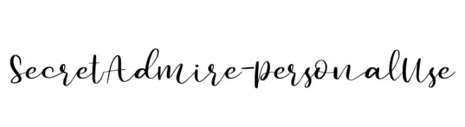 Secret Admire - Personal Use  baixar fontes gratis