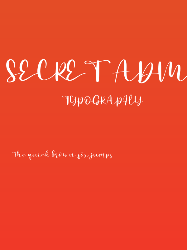 Secret Admire - Personal Use Poster