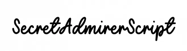 Secret Admirer Script  les polices de caractères gratuit tlcharger
