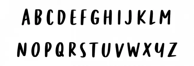 Secret Admirer Font Litere mici