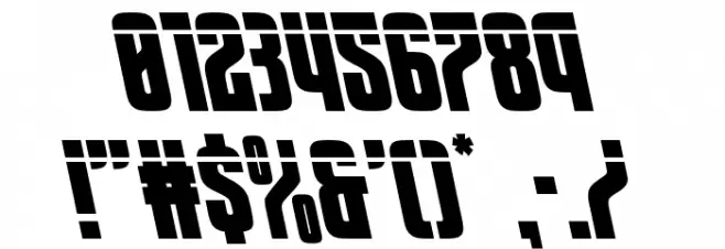 Secret Agent Laser Leftalic Font OTHER CHARS