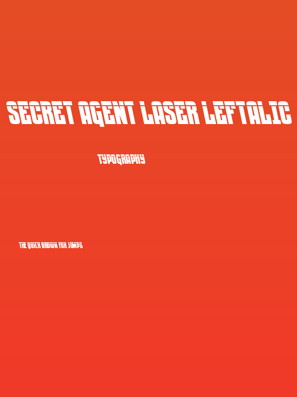 Secret Agent Laser Leftalic Poster
