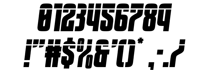 Secret Agent Laser Semi-Italic Font OTHER CHARS