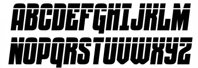 Secret Agent Laser Semi-Italic 字体 大写