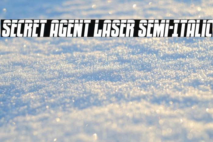 Secret Agent Laser Semi-Italic Example 2