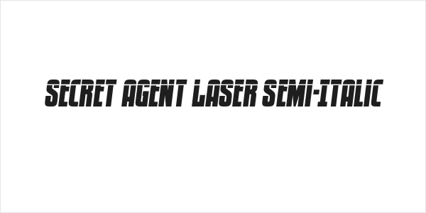 Secret Agent Laser Semi-Italic Logo