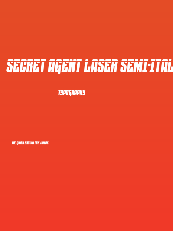 Secret Agent Laser Semi-Italic Poster