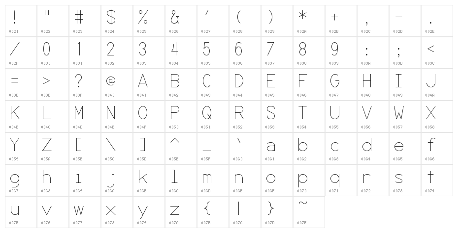Secret Code Character Map