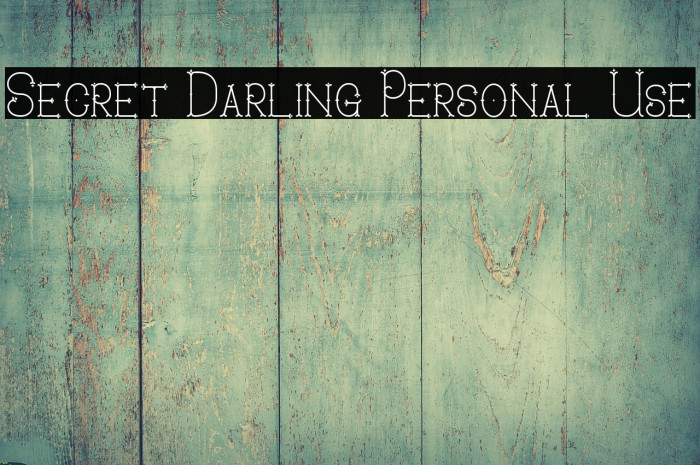 Secret Darling Personal Use Example 2