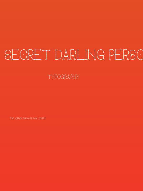 Secret Darling Personal Use Poster