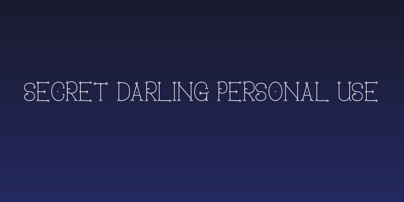 Secret Darling Personal Use Social Header