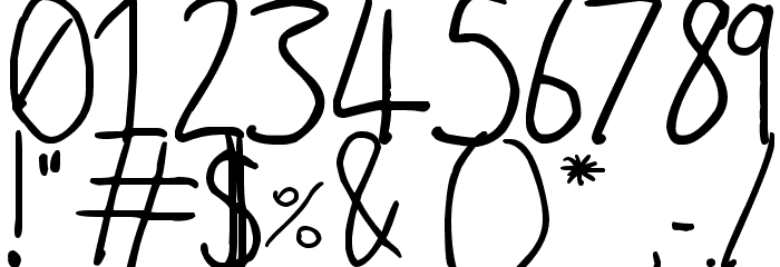 Secret Diary Font OTHER CHARS