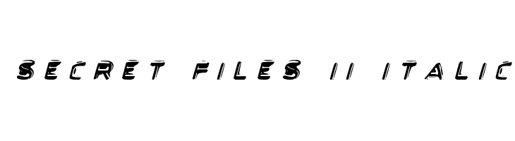 Secret Files II Italic Font