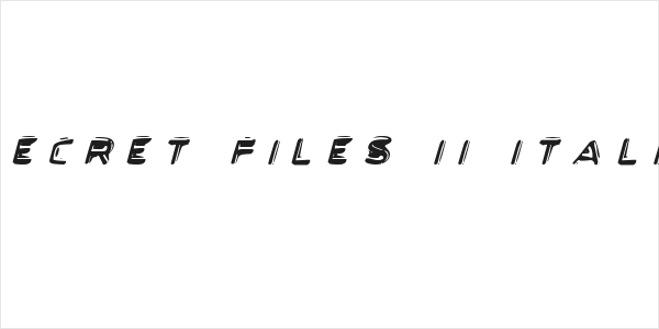 Secret Files II Italic Logo