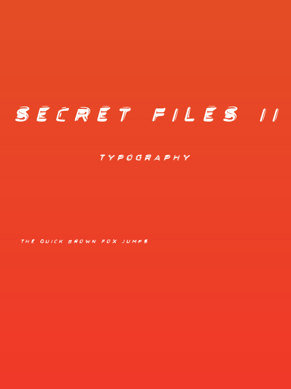 Secret Files II Italic Poster