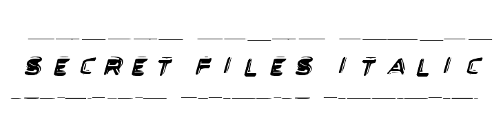 Secret Files Italic  Free Fonts Download