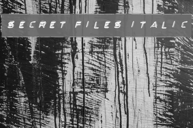Secret Files Italic Font examples