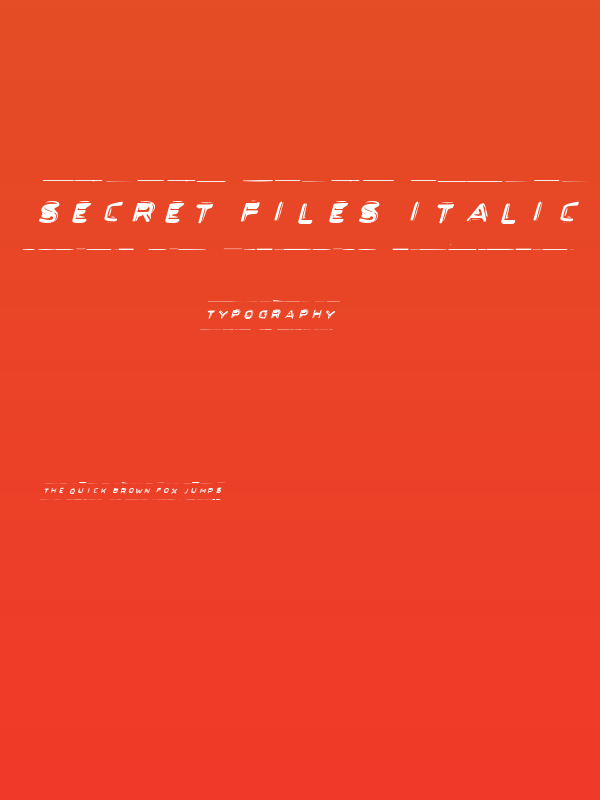 Secret Files Italic Poster