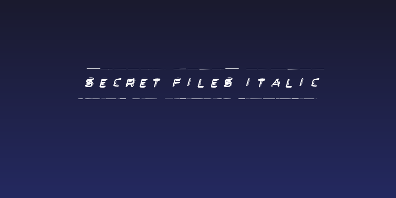 Secret Files Italic Social Header