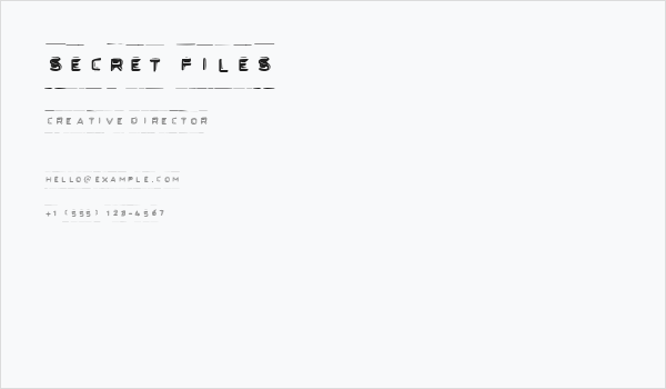 Secret Files Business Card