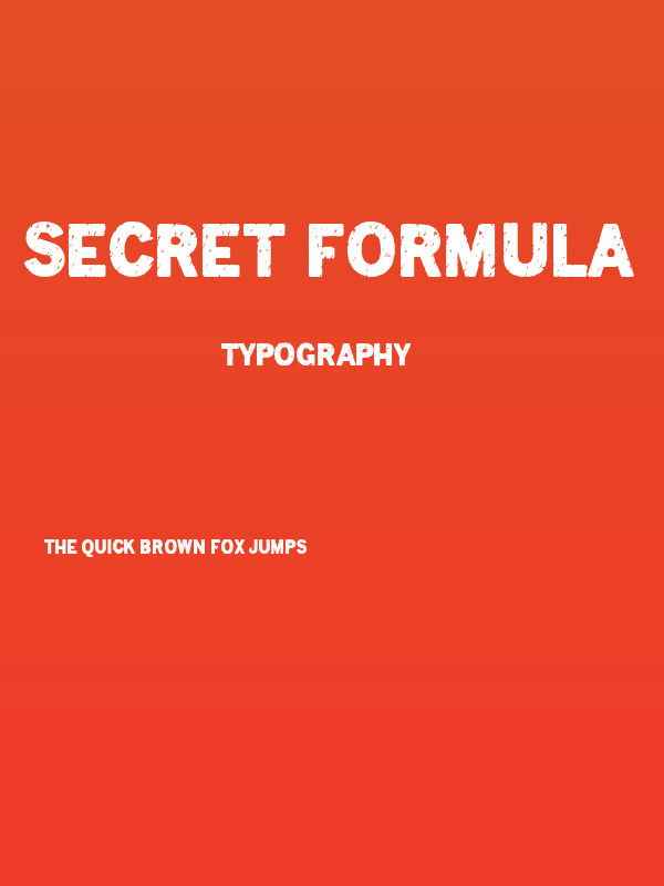 Secret Formula Poster