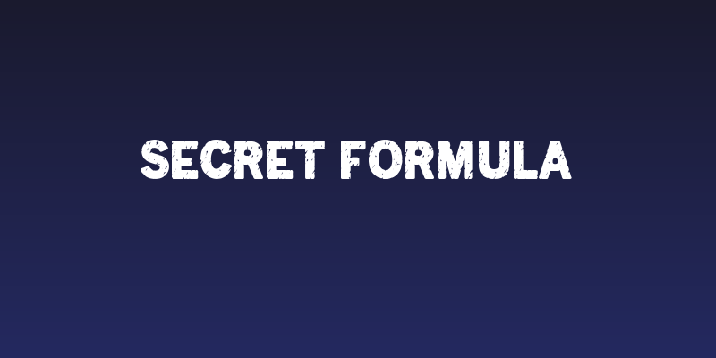 Secret Formula Social Header