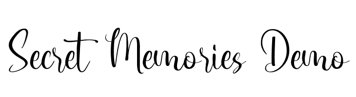 Secret Memories Demo  les polices de caractères gratuit tlcharger