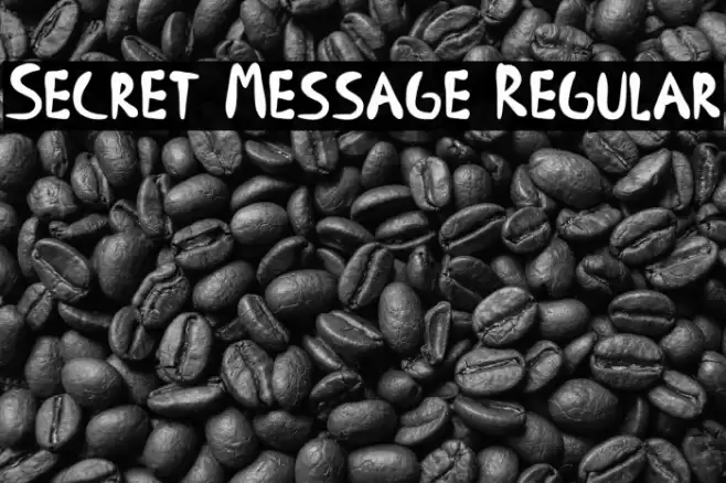 Secret Message Regular Font examples