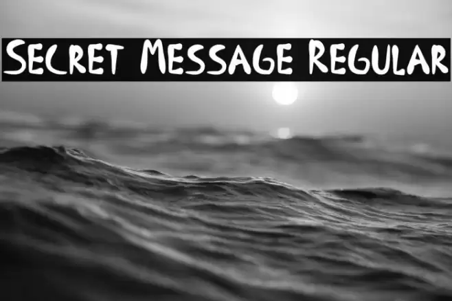 Secret Message Regular Font examples