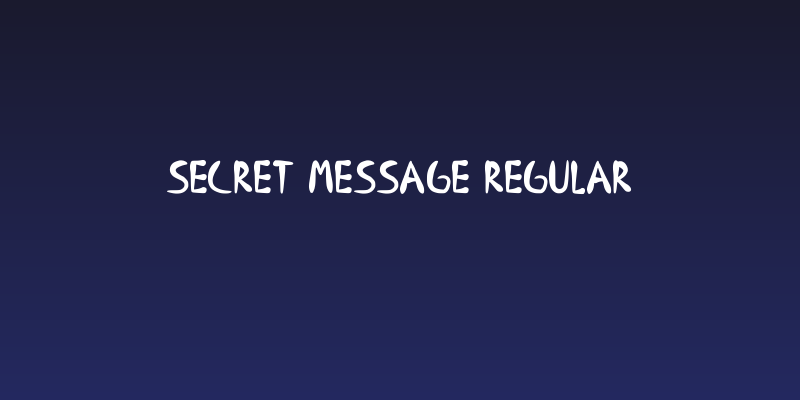 Secret Message Regular Social Header